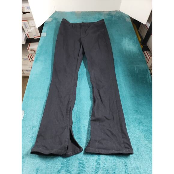 Express Jeans Size 4 Short Black Stretch Pants Mid Rise Skyscraper Kick Bootcut - Picture 1 of 14